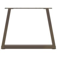 Крака за масичка за кафе, V-образни, 2 бр., естествена стомана, 60 x (42-43,3) см, стомана