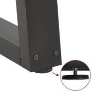 Крака за трапезна маса, V-образни, 2 бр., антрацит, 80x(72-73,3) см, стомана