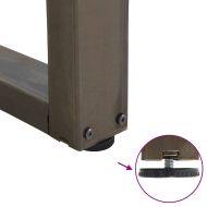 Крака за масичка за кафе, V-образни, 2 бр., естествена стомана, 40 x (30-31,3) см, стомана