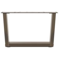 Крака за масичка за кафе, V-образни, 2 бр., естествена стомана, 50 x (30-31,3) см, стомана