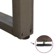 Крака за масичка за кафе, V-образни, 2 бр., естествена стомана, 50 x (30-31,3) см, стомана