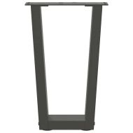 Крака за масичка за кафе, V-образна, 2 бр., антрацит, 38 x (42-43,3) см, стомана