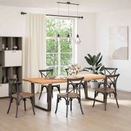 Крака за трапезна маса, V-образни, 2 бр., антрацит, 100x(72-73,3) см, стомана