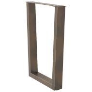 Крака за трапезна маса, V-образни, 2 бр., естествена стомана, 70 x (72-73,3) см, стомана