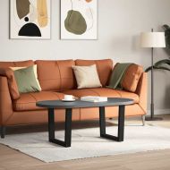 Крака за масичка за кафе, V-образни, 2 бр., черни, 60 x (42-43,3) см, стомана