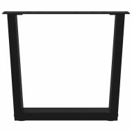 Крака за масичка за кафе, V-образни, 2 бр., черни, 60 x (42-43,3) см, стомана