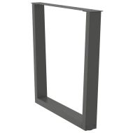 Крака за трапезна маса, V-образни, 3 бр., антрацит, 80x(72-73,3) см, стомана