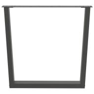 Крака за трапезна маса, V-образни, 3 бр., антрацит, 80x(72-73,3) см, стомана