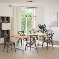 Крака за трапезна маса, V-образни, 3 бр., бели, 100 x (72-73,3) см, стомана