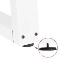 Крака за трапезна маса, V-образни, 3 бр., бели, 100 x (72-73,3) см, стомана