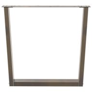 Крака за трапезна маса, V-образни, 2 бр., естествена стомана, 80 x (72-73,3) см, стомана