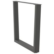 Крака за трапезна маса, V-образни, 3 бр., антрацит, 90x(72-73,3) см, стомана