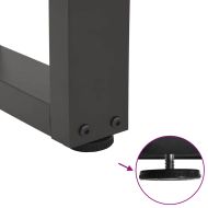 Крака за трапезна маса, V-образни, 3 бр., антрацит, 90x(72-73,3) см, стомана