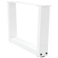 Крака за масичка за кафе, V-образни, 2 бр., бели, 60 x (30-31,3) см, стомана