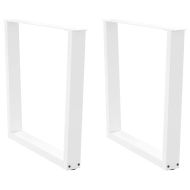 Крака за трапезна маса, V-образни, 2 бр., бели, 90 x (72-73,3) см, стомана