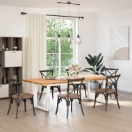 Крака за трапезна маса, V-образни, 2 бр., бели, 90 x (72-73,3) см, стомана