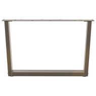 Крака за масичка за кафе, V-образни, 2 бр., естествена стомана, 70 x (42-43,3) см, стомана