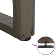 Крака за масичка за кафе, V-образни, 2 бр., естествена стомана, 70 x (42-43,3) см, стомана