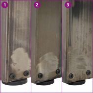 Крака за масичка за кафе, V-образни, 2 бр., естествена стомана, 70 x (42-43,3) см, стомана