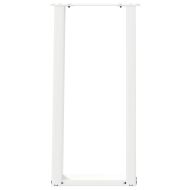 Крака за конзолна маса, U-образни, 2 бр., бели, 28 x (72-73) см, стомана