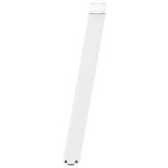 Крака за конзолна маса, U-образни, 2 бр., бели, 28 x (72-73) см, стомана