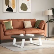 Крака за масичка за кафе, U-образни, 2 бр., бели, 60 x (30-31) см, стомана