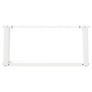 Крака за масичка за кафе, U-образни, 2 бр., бели, 60 x (30-31) см, стомана