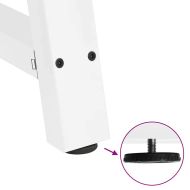 Крака за масичка за кафе, А-образни, 2 бр., бели, 70 x (30-31) см, стомана