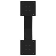 Крака за масичка за кафе, X-образни, 2 бр., черни, 50 x (30-31) см, стомана