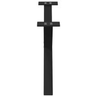 Крака за масичка за кафе, X-образни, 2 бр., черни, 70 x (30-31) см, стомана