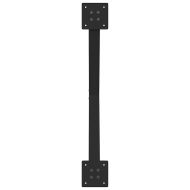 Крака за масичка за кафе, X-образни, 2 бр., черни, 70 x (30-31) см, стомана