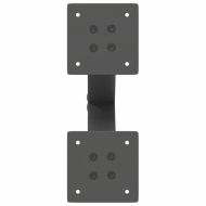 Крака за масичка за кафе, X-образни, 2 бр., антрацит, 28 x (42-43) см, стомана