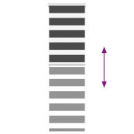 Зеброва щора черна 40x100 см ширина на плата 35,9 см полиестер