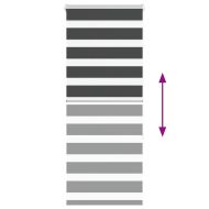 Зеброва щора черна 55x150 см Ширина на плата 50,9 см Полиестер