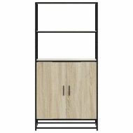 Висока дъска Сонома дъб 68x35x139 cm Обработено дърво и метал