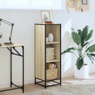 Библиотека, дъб сонома, 33,5x33x107,5 см, инженерно дърво