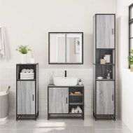 Шкаф за мивка в банята Grey Sonoma Инженерна дървесина