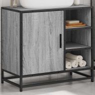 Шкаф за мивка в банята Grey Sonoma Инженерна дървесина