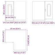 Кухненски стенен ъглов шкаф, Kalmar, черен, инженерно дърво