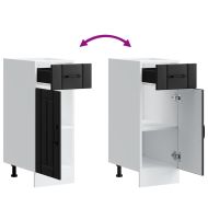 Кухненски шкаф Lucca Черно инженерно дърво