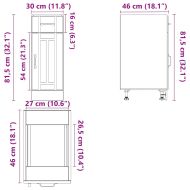 Кухненски шкаф Lucca Черно инженерно дърво