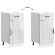 Кухненски шкаф Lucca, бял гланц, инженерно дърв