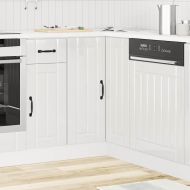 Кухненски ъглов шкаф Lucca, бял гланц, инженерно дърв