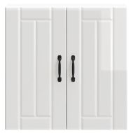 Кухненски стенен шкаф Lucca, бял гланц, инженерно дърво