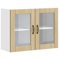 Кухненски стенен шкаф със стъклена врата "Lucca" дъб сонома, инженерно дърво