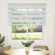 Зеброва щора бял 130x150 см ширина на плата 125,9 см полиестер