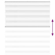 Зеброва щора бял 130x150 см ширина на плата 125,9 см полиестер