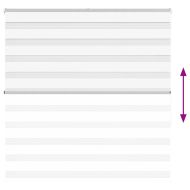 Зеброва щора бял 140x150 см ширина на плата 135,9 см полиестер