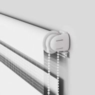 Зеброва щора бял 140x150 см ширина на плата 135,9 см полиестер