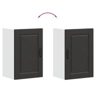 Кухненски стенен шкаф Porto, черен, инженерно дърво